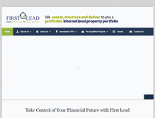 Tablet Screenshot of firstleadinvestments.com